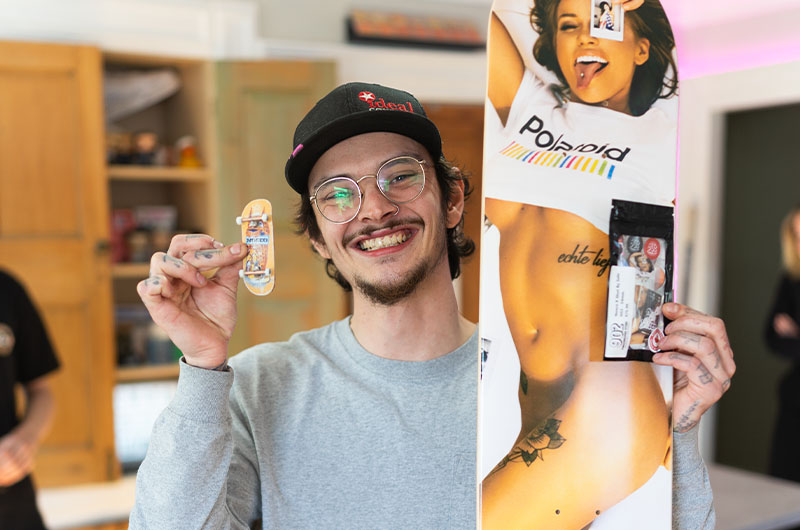 Frankie collab board — side profile