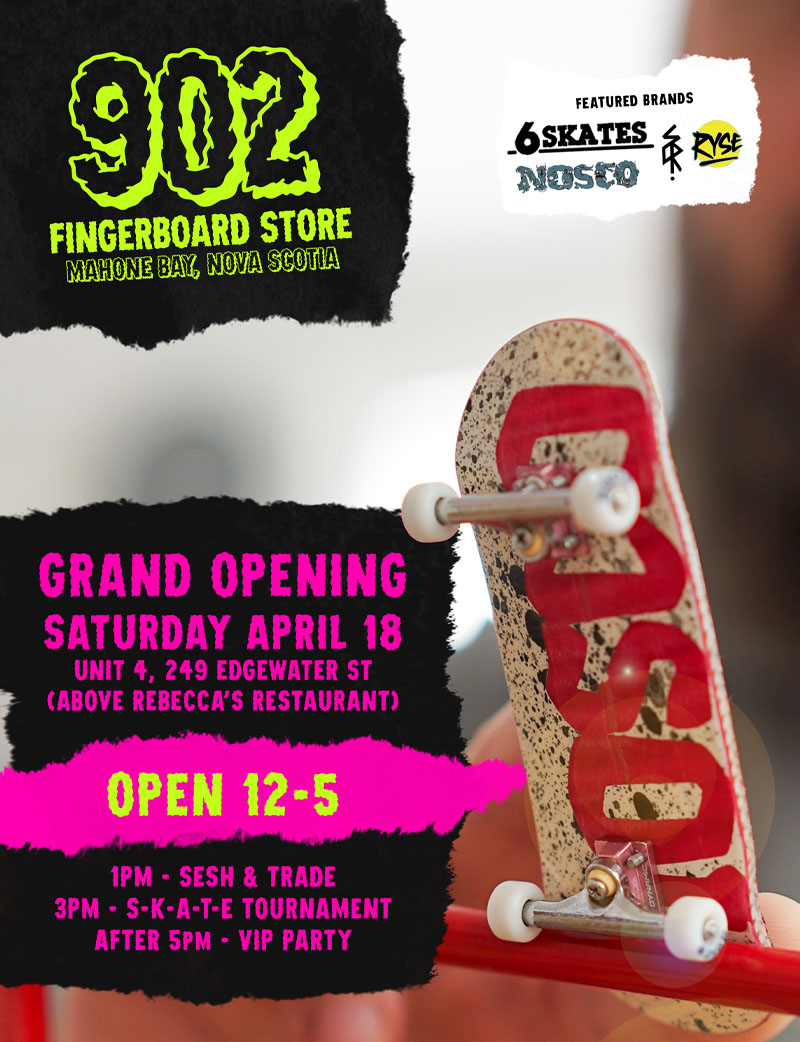 902 Fingerboard Store Grand Opening — April 18, 2026